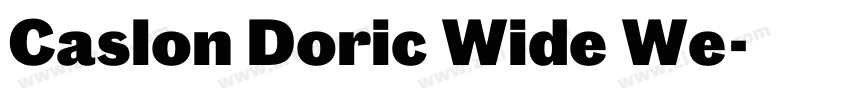 Caslon Doric Wide We字体转换